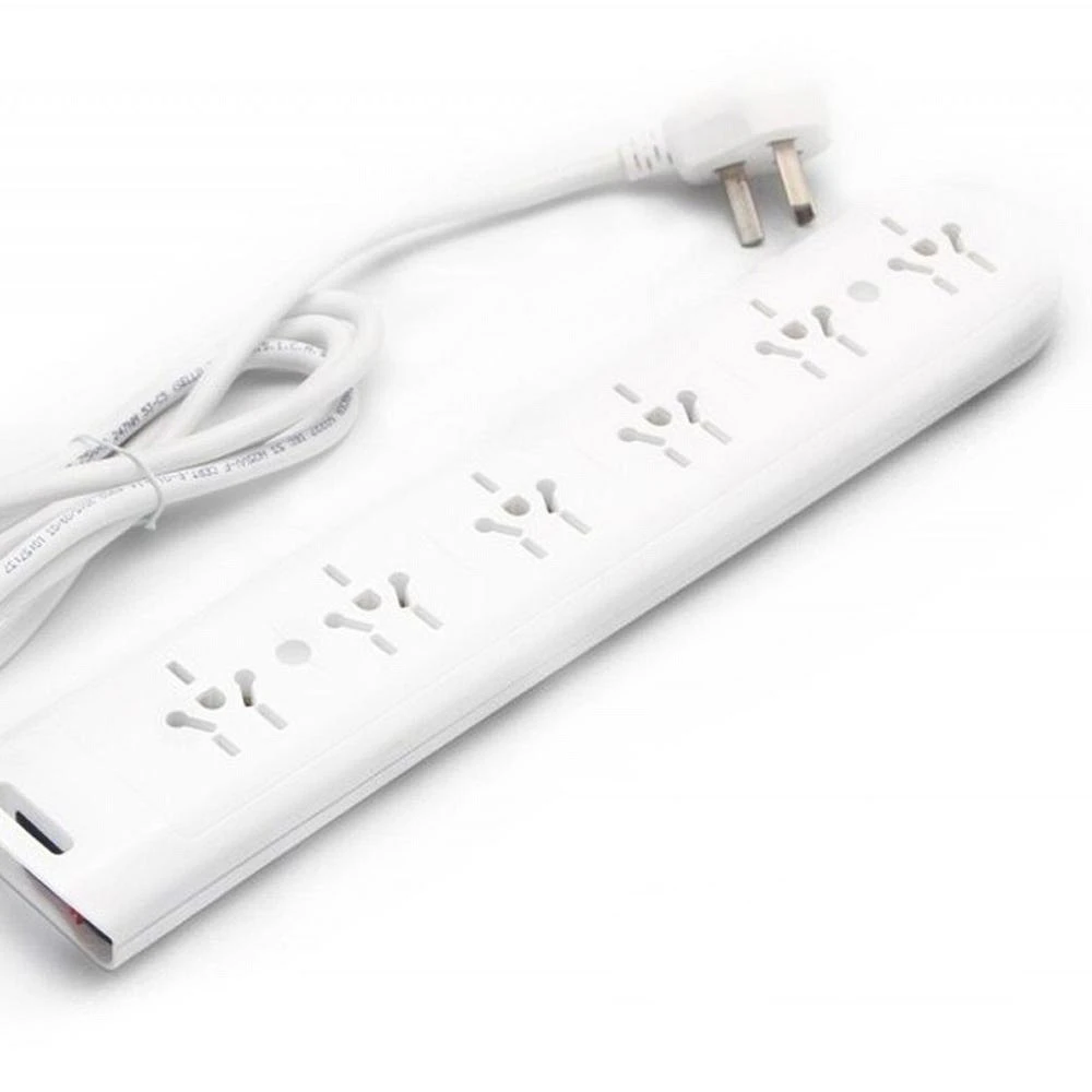 Zapatilla Electrica Multinorma c/Tecla 6 Tomas - Cable 1,5m (NM-ZP6)