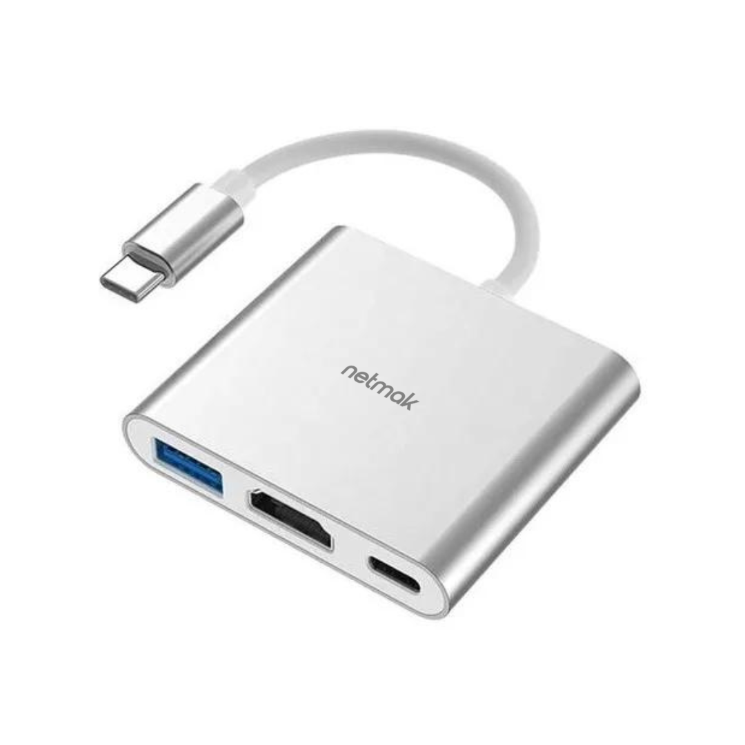 Netmak Adaptador Tipoc 3En1 (Hdmi + Usb3.0 + Tipoc) (Nm-Type)