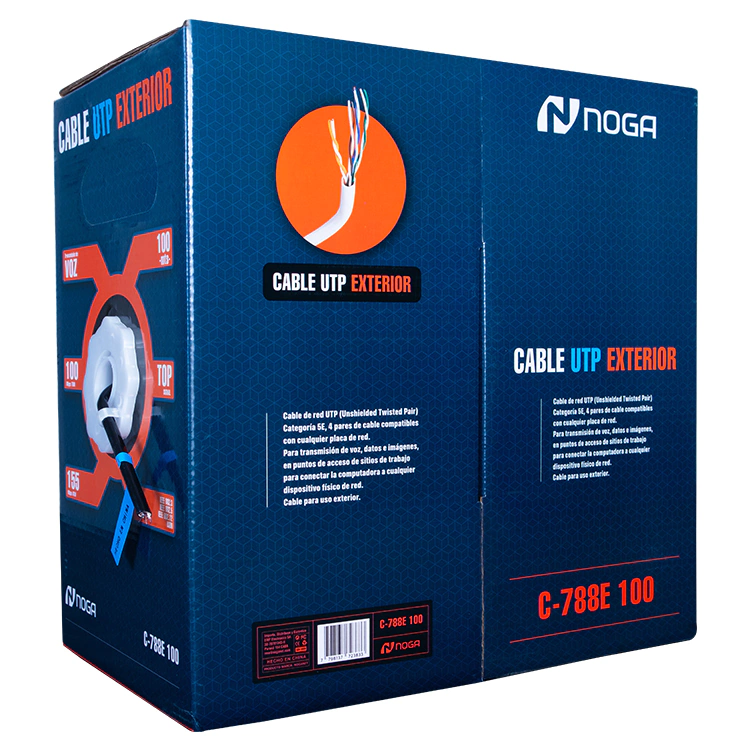 BOBINA NOGANET CABLE DE RED UTP C5E EXTERIOR 100M (C-788E 100)