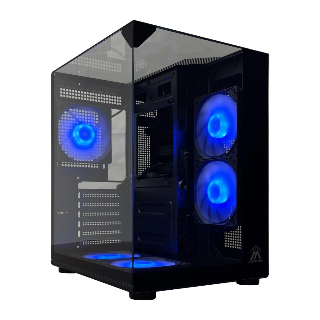 Gabinete Aconcawa Jarvis 5 coolers RGB M-atx con Fuente 800w GB-KIT004