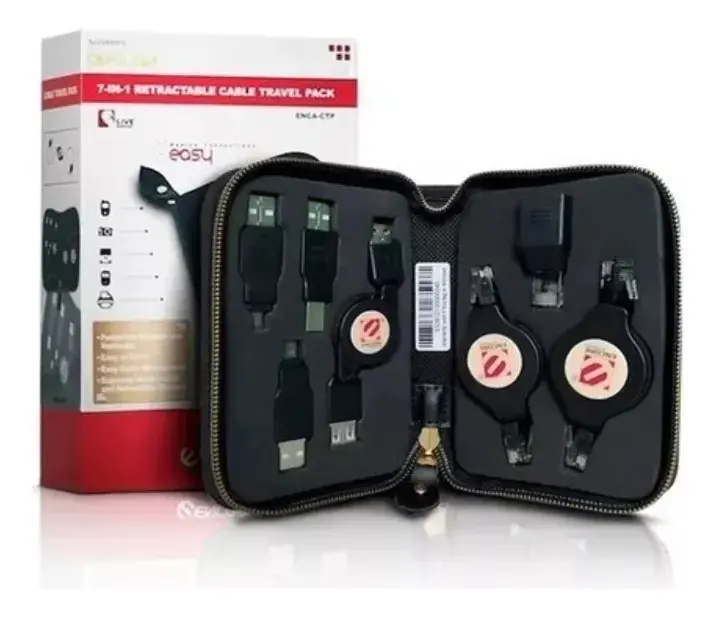 Kit de Viaje de Cables Retráctiles 7 en 1 ENCORE