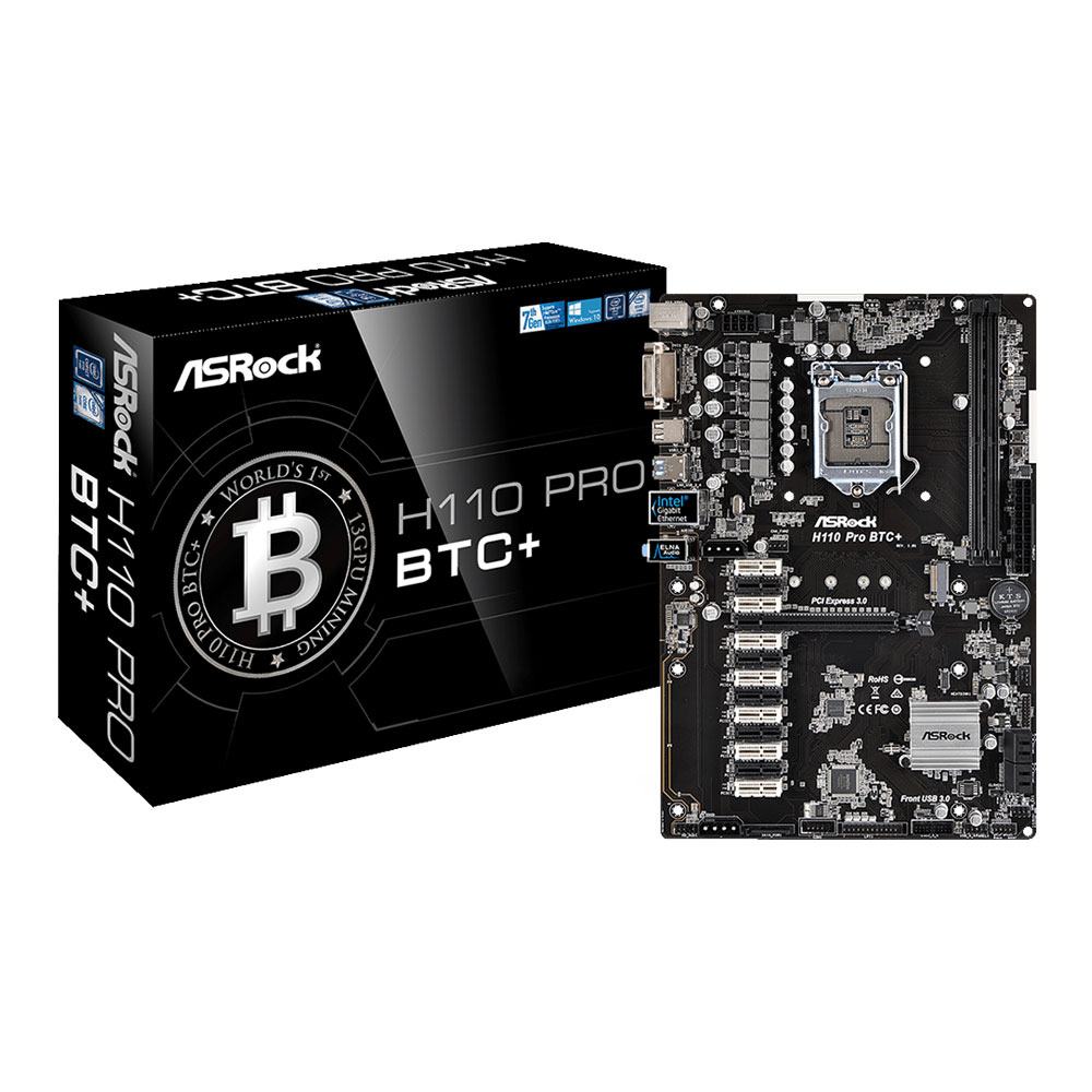 Mother Asrock H110 Pro BTC+ LGA 1151 Intel H110 Mining