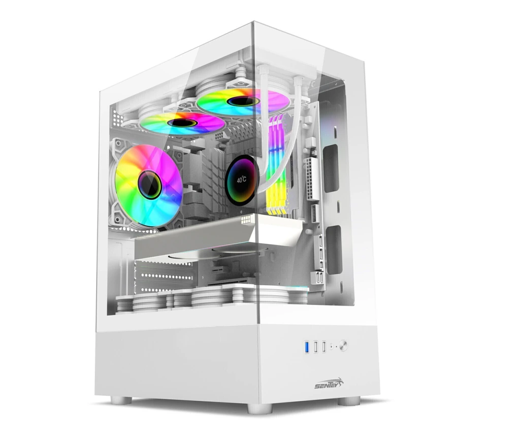 GABINETE SENTEY H10 SF BLANCO P/LATERAL Y FRONTAL DE ACRILICO (6100-SF-W)