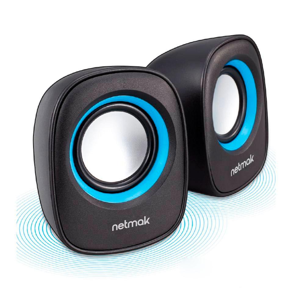 Netmak - Parlante Potenciado Usb 2.0 Blue (NM-9025B)