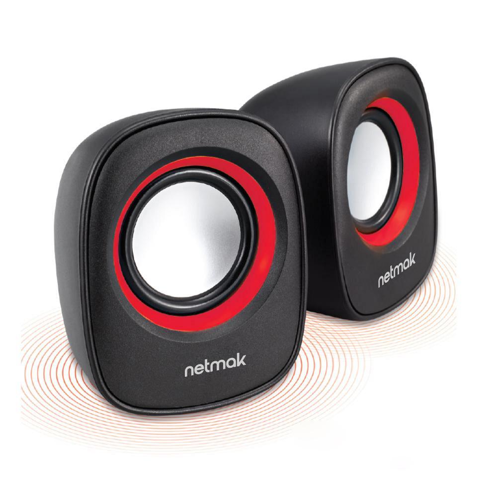 Netmak - Parlante Potenciado Usb 2.0 Red (NM-9025R)