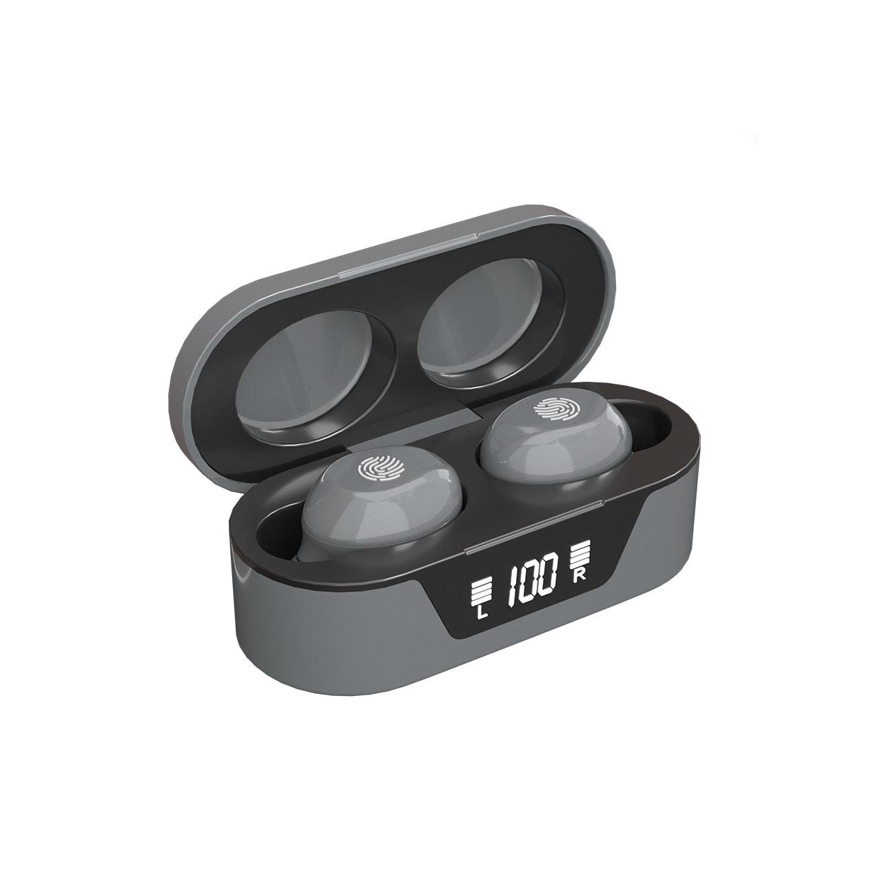 Netmak Auricular Bt Touch C/ Display Gris (NM-BIZA-S)