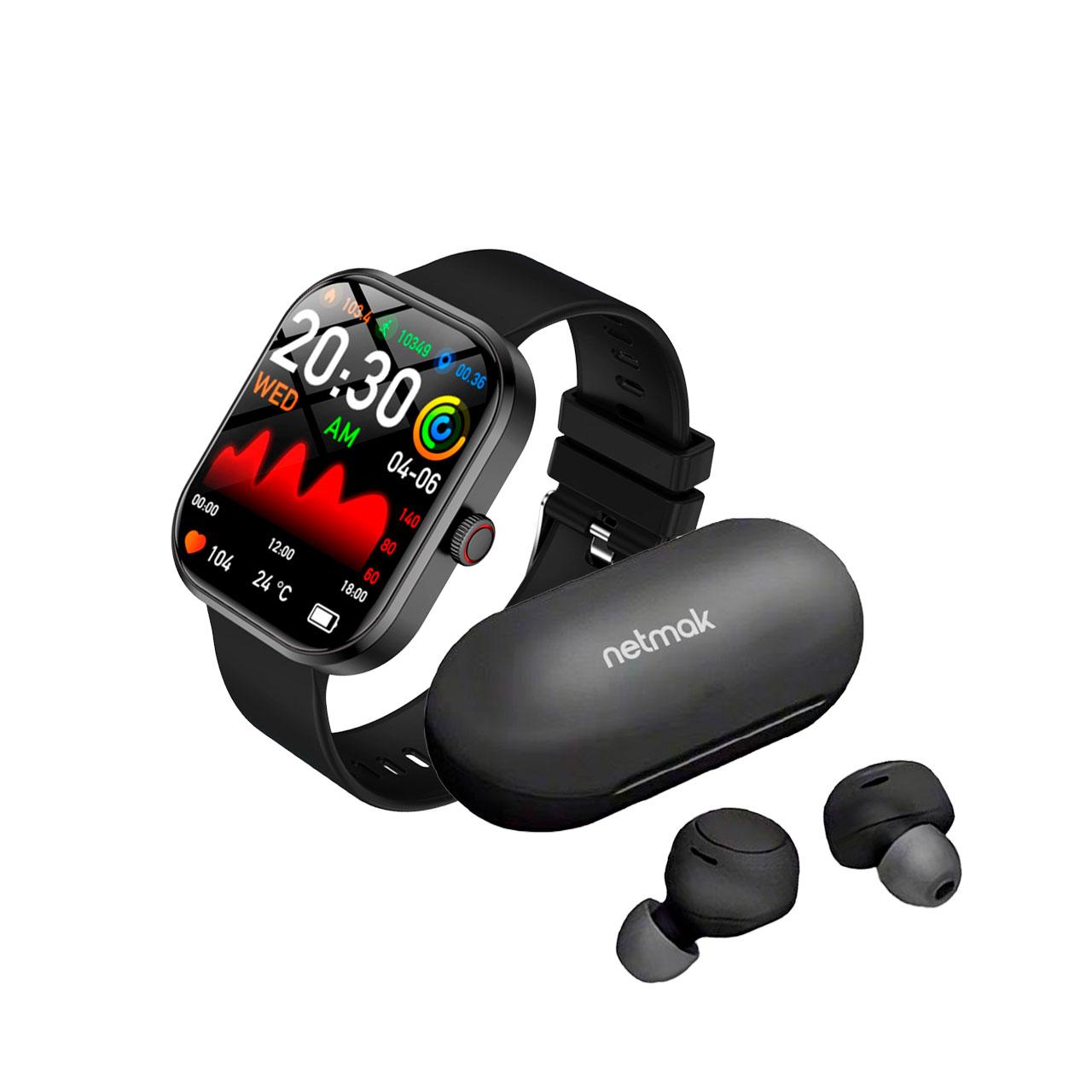 Netmak Combo Smartwatch Bt + Auriculares Tws (NM-BOOST)