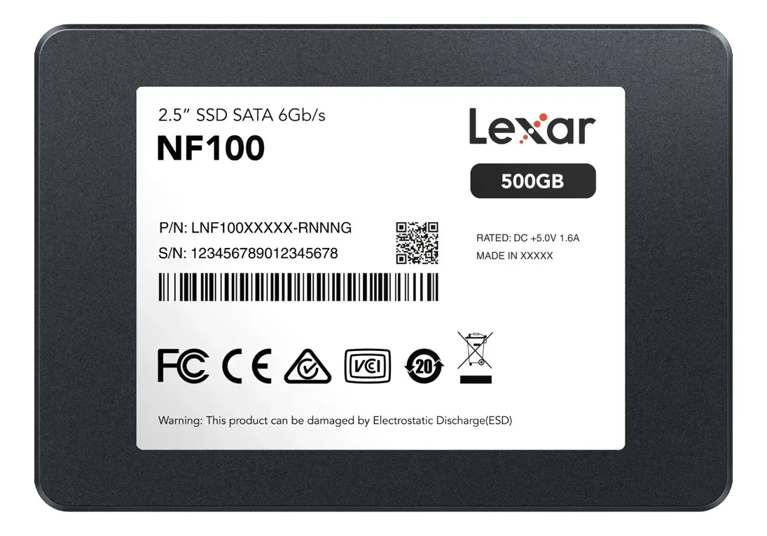 Disco Solido Ssd 500GB SATA LEXAR NF100 (LNF100X500G-RNNNG)