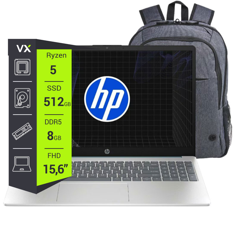 Notebook HP Laptop R5-7520U 15,6" 8GB/512 W11H