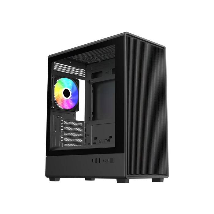 [E350-KGNN-S00] Gabinete Cooler Master Elite 350 Mini Tower 4 Fans ARGB Tempered Glass Black s/Fuente