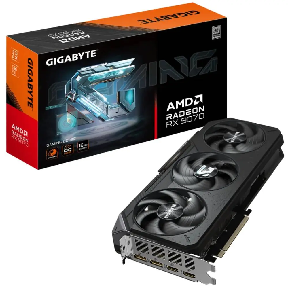 Placa de Video GIGABYTE AMD Radeon RX 9070 GAMING OC 16GB