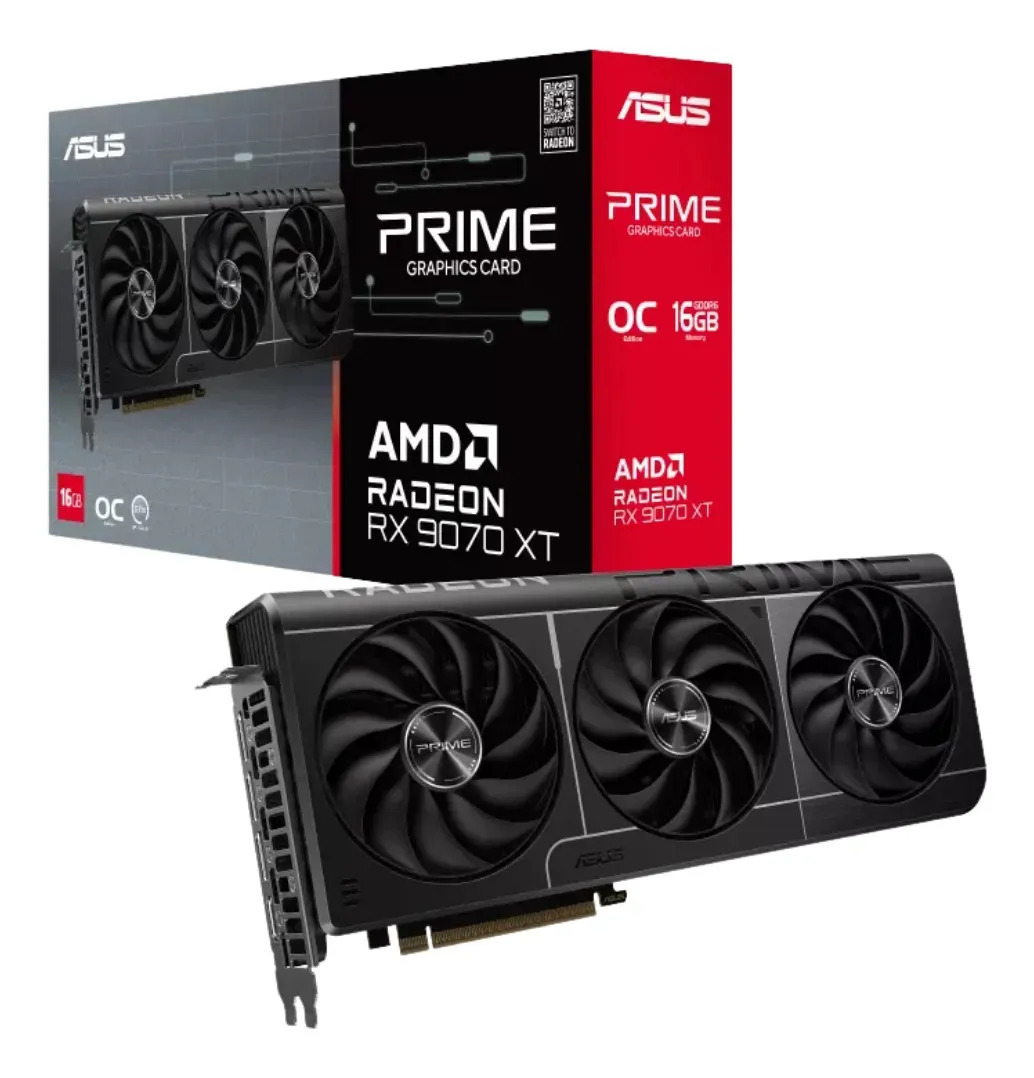 PLACA DE VIDEO ASUS PRIME RADEON RX 9070 XT 16GB GDDR6 TWEAK III OC EDITION (PRIME-RX9070XT-O16G)